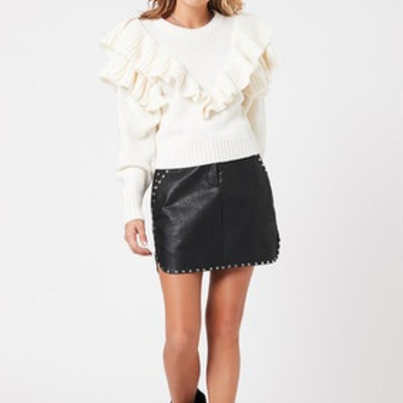 Nikkita Studded Leather Skirt
